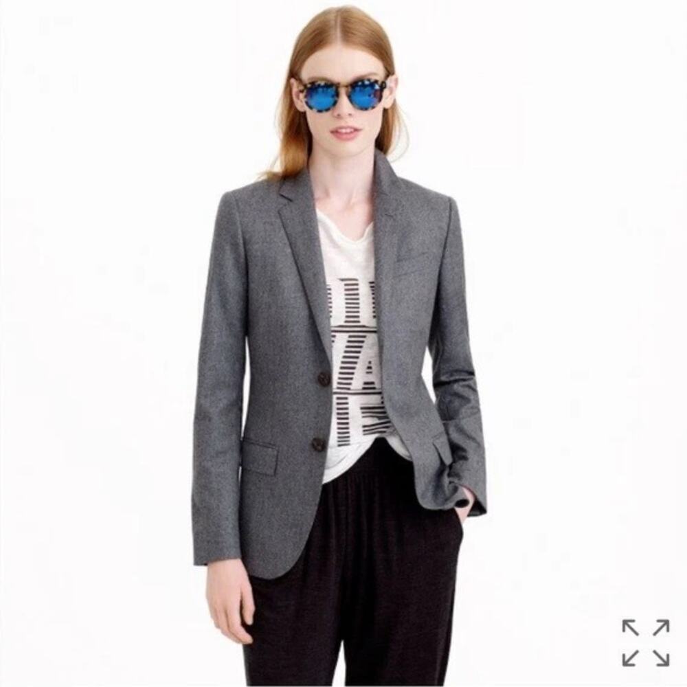 J. Crew Women's Ludlow 100% Wool Blazer Jacket Size 2 Office Workwear Classic